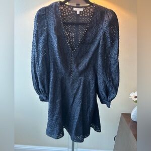 Joie Black Long Sleeve Dress with Studded Detail